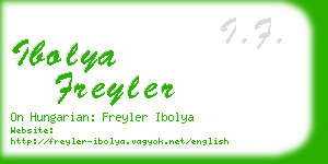 ibolya freyler business card